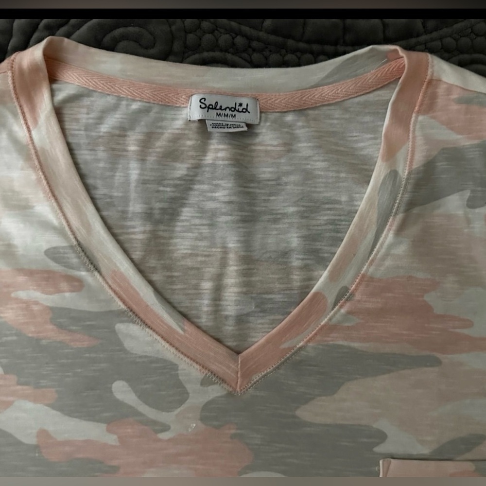 Splendid Peach & Gray Camoflauge PJ or Loungewear Set - Size Medium - Picture 10 of 12